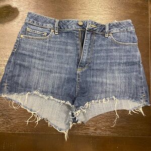 Paige Margot Shorts 28 Shortie Blue Denim High Rise